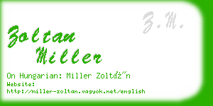 zoltan miller business card